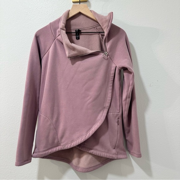 Athleta Cozy Karma Asym Pullover Sugar Plum Mauve S - Picture 2 of 8